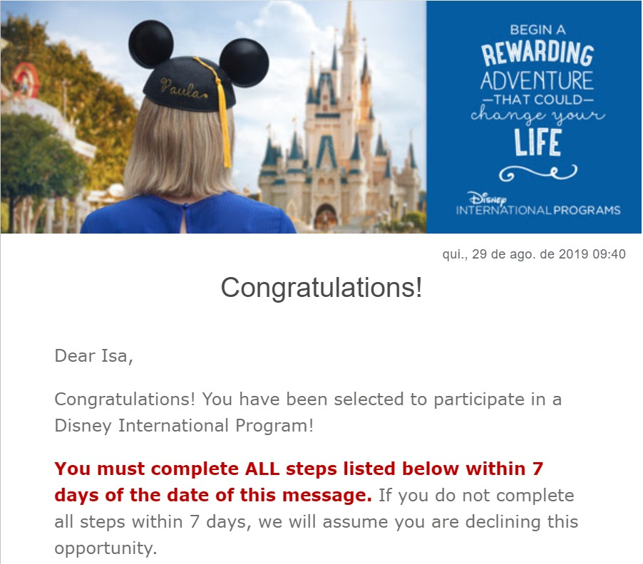 E-mail aprovação 19/20